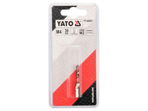 YATO M4 HSS kombinált gépi fúró-menetfúró, bit befogású