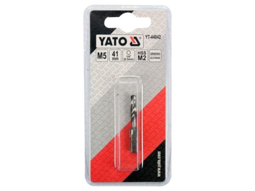YATO M5 HSS kombinált gépi fúró-menetfúró, bit befogású