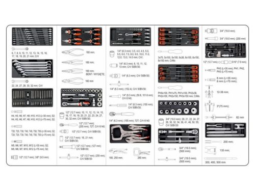 YATO 165 részes szerszámkocsi szerszámokkal