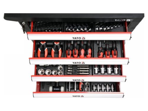 YATO 177 részes könnyített szerszámkocsi szerszámokkal