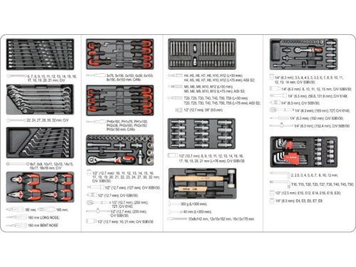 YATO 185 részes szerszámkocsi szerszámokkal