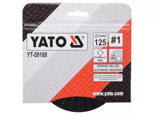 YATO 125 x 22,2 mm ráspolykorong durva #1 YT-59168