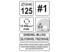 YATO 125 x 22,2 mm ráspolykorong durva #1 YT-59168