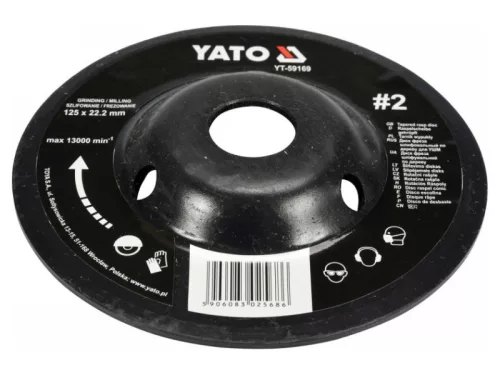 YATO 125 x 22,2 mm ráspolykorong közepes #2 YT-59169