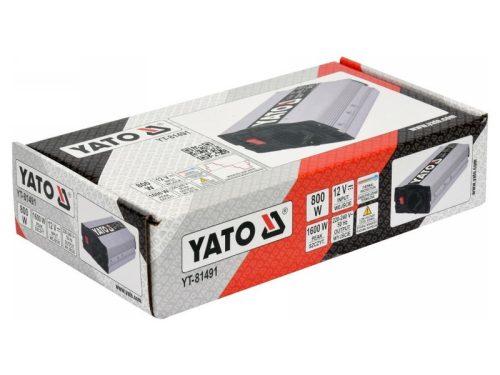 YATO Feszültségadapter inverter 12V->230V 800W