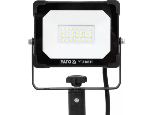 YATO 2 × 1900 lm Elektromos dupla lapos LED reflektor állvánnyal – 2 × 20W, IP65, kültéri munkához