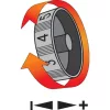YATO 125mm 1300W vékony sarokcsiszoló, fordulatszabályozás,  szénkefe nélküli motor