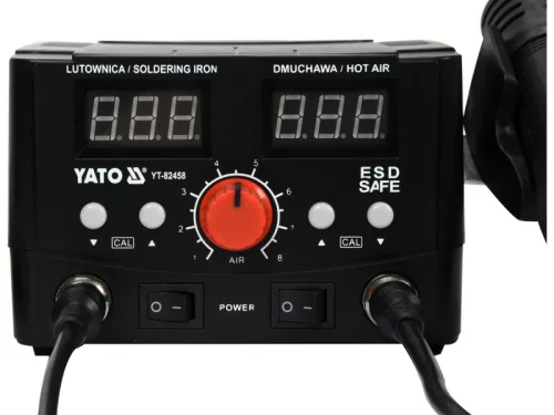 YATO 2 az 1-ben 75 - 750 W forrasztó és hőlégfúvó állomás YT-82458