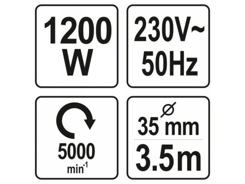 YATO 1200W betontömörítő, tűvibrátor