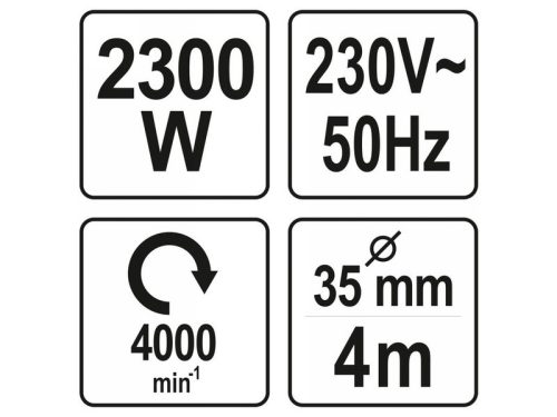 YATO 2300W betontömörítő, tűvibrátor