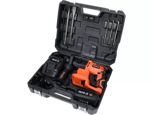 YATO 18 V Li-Ion, 2,0 J akkus kombikalapács SDS-Plus (1 x 3,0 Ah akku + töltő) YT-82770