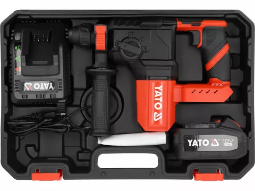 YATO 18 V kombikalapács SDS-Plus szénkefe nélküli (4Ah akku + töltő) YT-827721