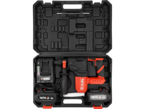 YATO 18 V kombikalapács SDS-Plus szénkefe nélküli (2x4Ah akku + töltő) YT-827722