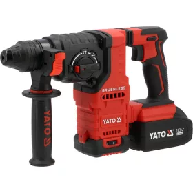   YATO 18 V akkumulátoros fúrókalapács szénkefementes SDS-plus (1x4 Ah akksi és töltő) YT-827725