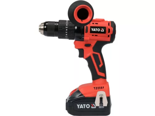 YATO Akkus ütvefúró-csavarozó 75 Nm szénkefe nélküli 18 V (2 x 3,0 Ah akku + töltő)