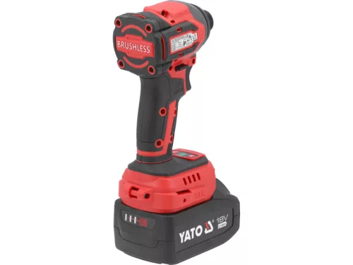YATO 18 V, 1/4", 230 Nm akkus ütvecsavarozó szénkefe nélküli (1 x 4,0 Ah akku + töltő) YT-82798