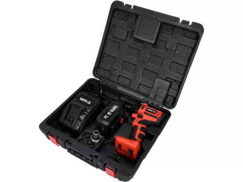 YATO 18 V 1/2" 250 Nm akkus ütvecsavarozó szénkefe nélküli (1 x 3,0 Ah akku + töltő) YT-82802