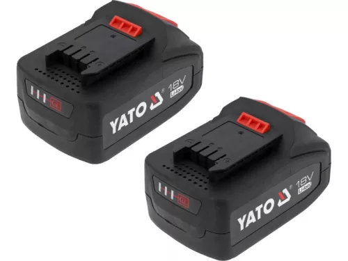 YATO 18V 125mm akkus sarokcsiszoló szett, szénkefementes (2X 4.0Ah akku+ töltő)
