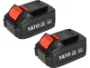 YATO 125 mm 18 V akkus sarokcsiszoló Li-Ion (2X 3,0 Ah akku + töltő)