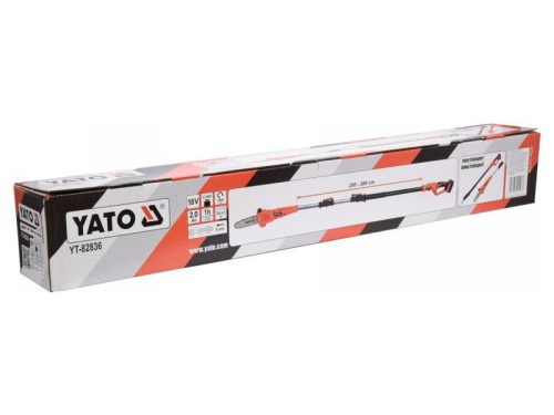 YATO Akkus magassági ágvágó 2-2,8 m 18 V (1 x 2,0 Ah akku + töltő)