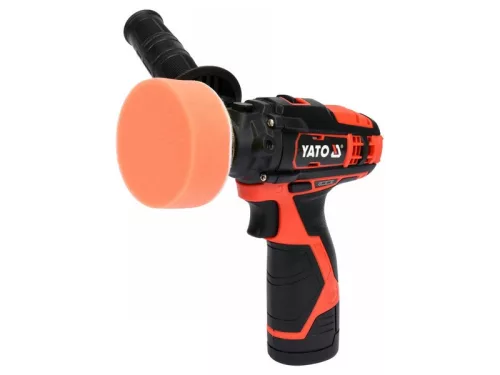 YATO 80 mm 12 V Li-Ion akkus polírozó (1 x 2,0 Ah akku + töltő) YT-82903