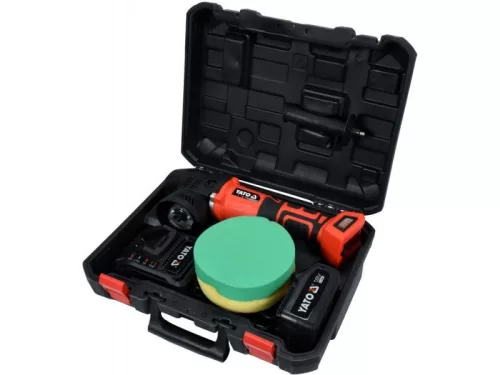 YATO 18 V Li-Ion akkus excenter polírozó 150 mm szénkefe nélküli (1 x 3,0 Ah akku + töltő) YT-82920