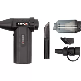   YATO 7,2 V 4 Ah 130000 RPM légseprű és autós porszívó tartozékokkal YT-82936