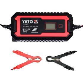   YATO 6/12V 2/8A akkumulátor töltő, max. 200Ah, LCD kijelző