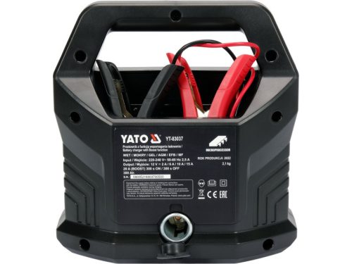 YATO 12V/20A akkumulátor töltő, max. 300Ah