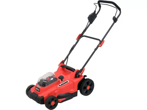 YATO 37cm 36V akkus fűnyíró szett 2X18V (2 x 4,0 Ah akku + töltő)