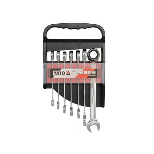 YATO 10-19mm racsnis csillag-villáskulcs készlet 7 részes CrV