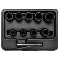YATO 10 részes 3/8 10-19mm roncsolt csavarfej leszedő készlet