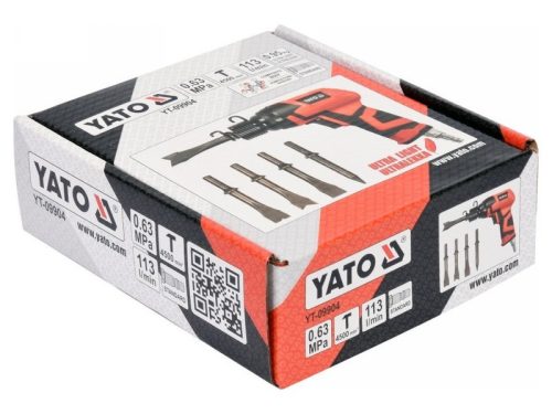 YATO pneumatikus vésőgép szett vésőfejekkel könnyített, YT-09904