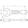 YATO 41 mm / 225 mm CrV üthető villáskulcs